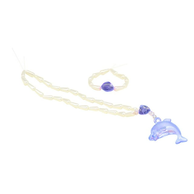 Conjunto de Collar Y Conjunto de Accesorios de Joyería para Muñeca Americana de 18 '' AG púrpura