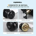 thumbnail image 6 of KNOBWELL 10 Pack Privacy Door Knob for Bedroom and Bathroom, Matte Black Door Knob for Interior Door, Keyless Door Knob with Lock, Interior Door Handle Knobs, 6 of 9