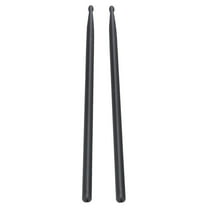 OFFIGAM 1 Pair Round Black Metal Drumstick for Drummers Accessory in 16.11X0.59X0.59 In