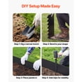 thumbnail image 5 of KFFKFF Galvanized Steel Landscape Edging, Set of 6, 40 x 10 Inch Metal Borders for Gardens and Pathways, Includes 8 Mounting Clips, Durable Metal Edging for Flower Beds and Yard Design, Black, 5 of 9