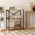 thumbnail image 4 of Gymax 2PCS 3-Tier Bookshelf Industrial Bookcase w/ Heavy-Duty Metal FrameBook Holder, 4 of 10