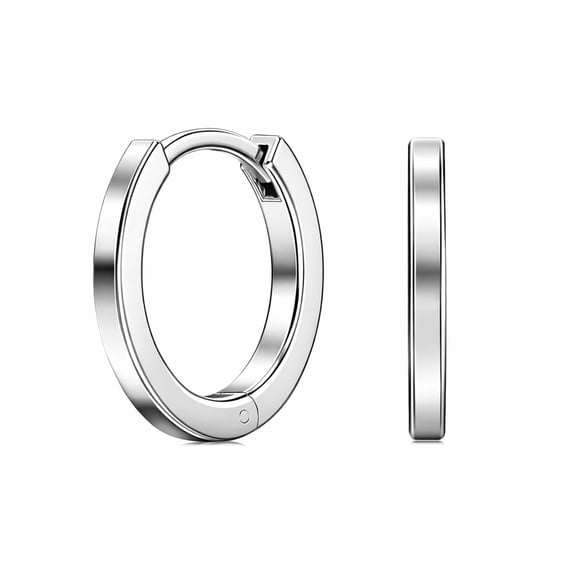 LeCalla 925 Sterling Silver Classic Huggie Hoop Earrings