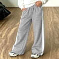 thumbnail image 6 of Edvintorg Girls Sweatpants Color Block Elastic Waisted Casual Jogger Fleece Loose Wide Leg Workout Pant with Pocket Clothes for Teen Girls Size 5-15, 6 of 9