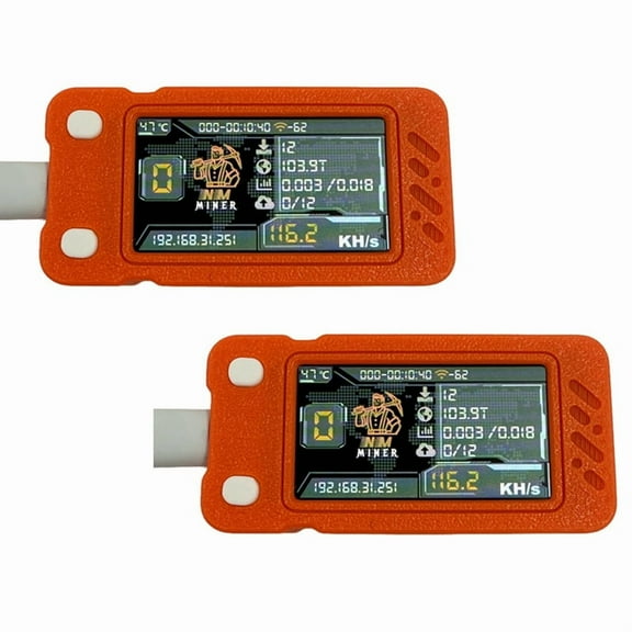 2PCS Upgraded Nerdminer Miner 117KH/S with Color Screen Mini BTC Solo Lottery Mining Bitcoin Nerd