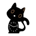 thumbnail image 1 of predolo Cat Shape Clock Compact Modern Art Cartoon Decorative Clock with Arabic Numerals Desk Clock, 1 of 8