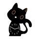 thumbnail image 1 of Reloj con forma de gato con números arábigos, reloj creativo de animales de dibujos animados en estilo moderno, Reloj de pared, 1 of 8