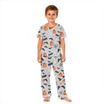 thumbnail image 2 of Grblisyd Halloween Family Matching Pajamas Sets Ghost Pumpkin Print Short Sleeve Top & Pants Two Piece Set Sleepwear Pjs, 2 of 5