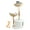 M, variant on Wliqien 46" Modern Cat Tree, Solid Wood Cat Condo with 2 Baskets, Scratching Post, Indoor Large Cat Climbing Tower with Hiding Enclosure