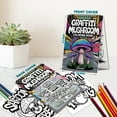 thumbnail image 4 of NETHOUSE Graffiti Mushroom Spiral Coloring Book for Adults, A5 Wooden Cover, Softcover, 30 Coloring Pages of Whimsical Mushrooms, Urban Street Art, Graffiti Letters, Fantasy Scenes, 4 of 6