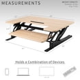 thumbnail image 4 of Convertidor de escritorio VIVO Serie V DESK-V000VO 91x56 cm Madera clara, 4 of 9