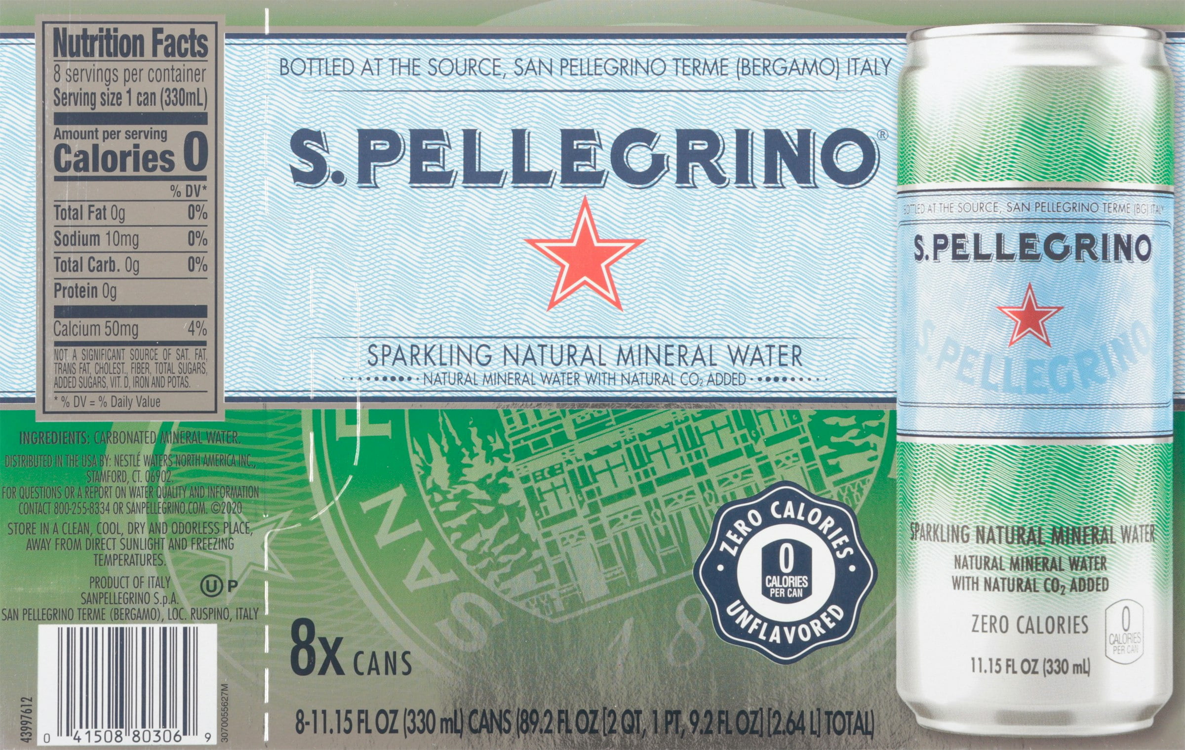 San Pellegrino Essenza Sparkling Water 8 Pack 89.26 fl oz (Pack Of 3)
