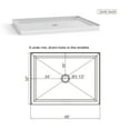 thumbnail image 7 of Goodyo 32" x 48" Shower Base, Single Threshold  Center Drain Shower Pan in White, No Drain Kit, 7 of 7