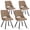 Brown, variant on Dining Chairs Set of 4, Modern Boucle Upholstered Kitchen Chair [Cut-Out Design] for Dining Living Room Restaurant, Brown