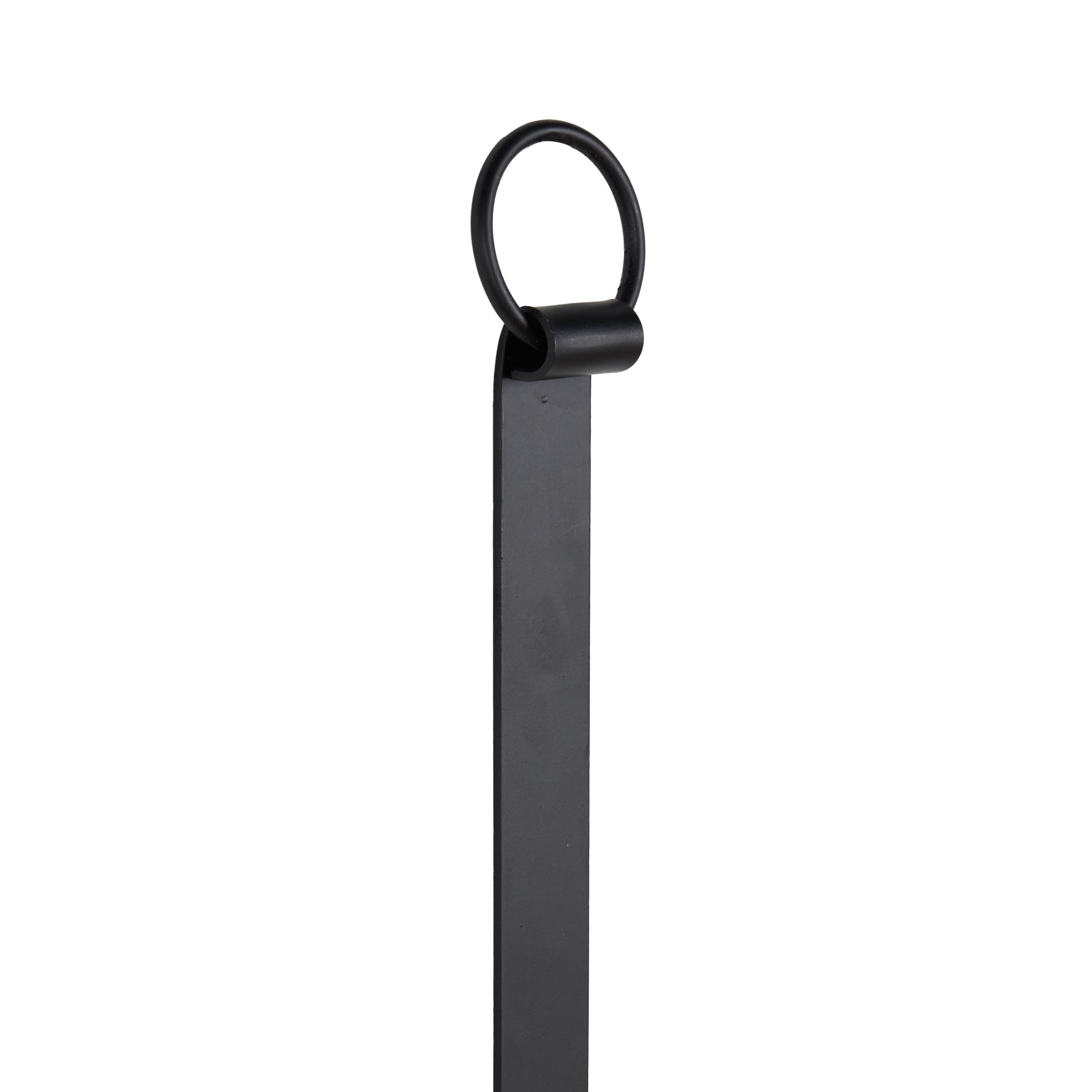 DecMode Black Metal Scroll Handmade Pillar Wall Sconce