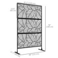 thumbnail image 3 of Outsunny Metal Privacy Screen W/ Expansion Screws Outdoor Divider, Leaf, 3 of 10