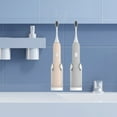 thumbnail image 2 of Electric Toothbrush Holder Bathroom Wall Mounted Toothbrush Stand Plastic Rack Organizer, White Workhe, 2 of 9