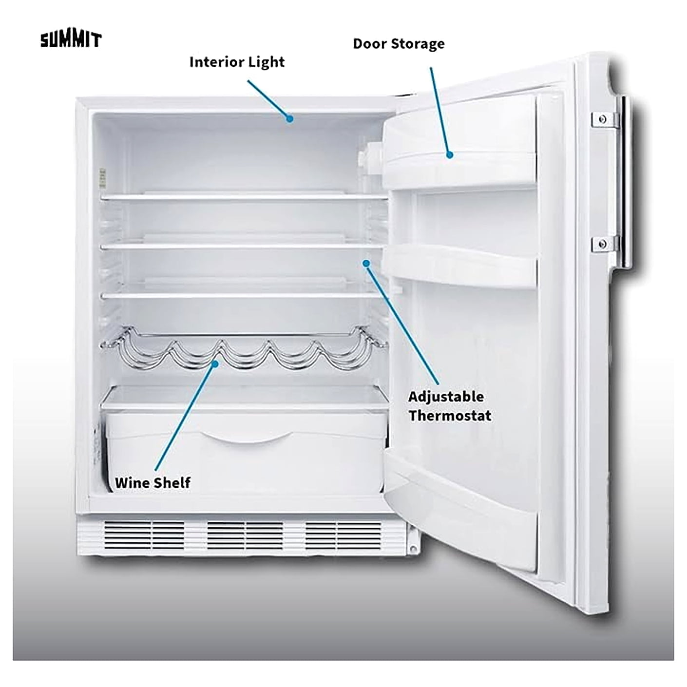 24" Wide Refrigerator-Freezer, White