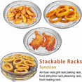 thumbnail image 3 of 3pcs Air Fryer Rack Airfryer Basket Compartment Stainless steel Airfryer Silver, 3 of 4