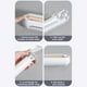 thumbnail image 4 of Magnetic Cling Film Dispenser with Sliding Cutter | Plastic Wrap Aluminum Foil Tin Parchment Organizer | Removable BPA-Free Holder | 15in | White | 1 Pack | Kitchen Storage Solution, 4 of 9