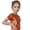Orange, variant on Girls Glitter Performance Shiny Metallic Dancewear Party Outfit Shirt 8-9 Years