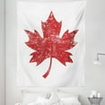 thumbnail image 1 of Leaves Tapestry, Autumn Foliage Silhouette Grunge Effect Worn out Design Monochrome Nature, Fabric Wall Hanging Decor for Bedroom Living Room Dorm, 5 Sizes, Scarlet and White, by Ambesonne, 1 of 1