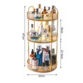 thumbnail image 3 of CSChome Makeup Storage Shelf Makeup Storage Shelf High Capacity Multi Layered Stable Base Raised Edge 360 Degree Rotating, 3 of 6