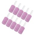 thumbnail image 1 of Uxcell 10-Pack Piezas de Molienda Abrasiva Montadas, Broca de Pulido y Lijado de 1/4 IN(6mm) de Eje, Cilindro de 0.63IN(16mm) de Diámetro [Rosa], 1 of 1