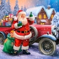 thumbnail image 2 of Hoenderkamp, Patrick 12x12 White Modern Wood Framed Museum Art Print Titled - Santa With Classic Car, 2 of 4