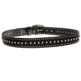 thumbnail image 4 of Ladies Oval Buckle Metal Circle Studded Leather Belt, 4 of 5