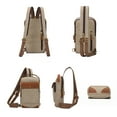 thumbnail image 6 of KL928 Canvas Sling Bag Crossbody Backpack Shoulder Casual Rucksack for Men Women, 6 of 6