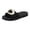 Black, variant on Slippers for Women Memory Foam Home Bedroom Metal Decor Slippers Comfy Trendy Gift Slippers Lightweight Travel Beach Shoes White Size 6.5
