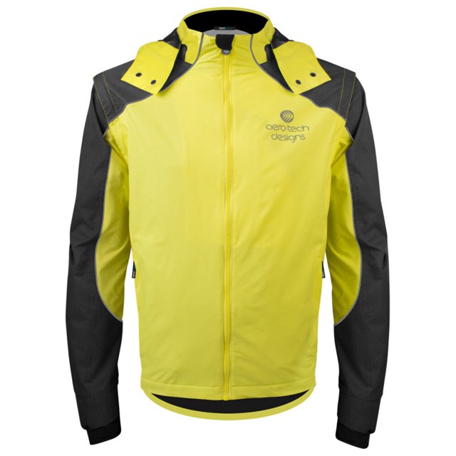 Aero Tech Men's Aero Reflective Cycling Rain Coat Waterproof Jacket