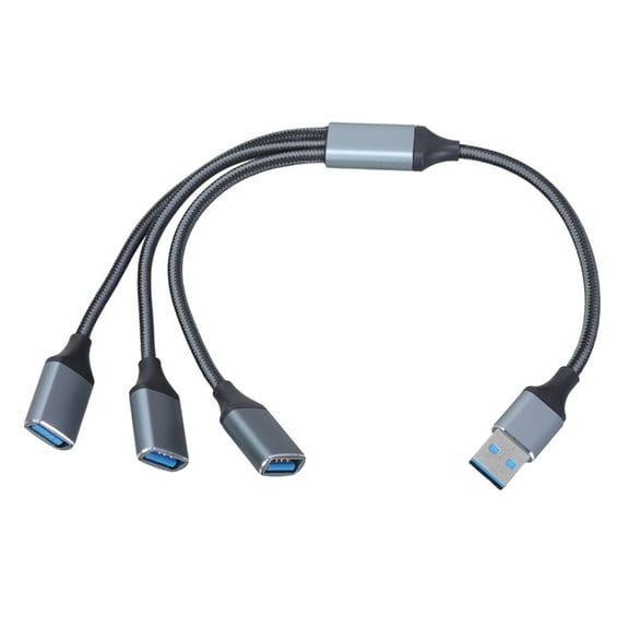 3 in 1 USB Y Splitter Cable USB Power Splitter Cable USB2.0 Male to 3 USB Female Splitter Cable Charging Data Transfer
