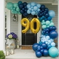 thumbnail image 5 of Gold Number 90 Mylar Foil Balloon 32" - Helium or Air Inflatable Metallic Balloons for 90th Happy Birthday Party, Anniversary, Graduation Decorations, 5 of 9