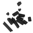 thumbnail image 3 of 2 PACKS 12pcs/set Silicone Anti-Dust Plug Cover Stopper Laptop USB Dust Plug Cover black, 3 of 6