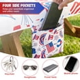 thumbnail image 3 of Tumao 6FT American Flag Picnic Table Cover with Bench Covers and Carrying Bag, 4th of July Waterproof Windproof Camping Rectangle Tablecloths, Washable Polyester Cover for Patio Indoor Outdoor, 3 of 7