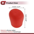 thumbnail image 4 of Funda de Pomo de Cambio de Marcha Única Bargains Universal para Coche SUV Camión RV Inserto Protector de Mango de Cambio de Silicona Roja 1 Pc, 4 of 7
