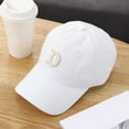 thumbnail image 4 of Mens Baseball Caps Letter D Baseball Cap Adjustable Sun Hat For Casual Outdoor Activities White One Size, 4 of 4
