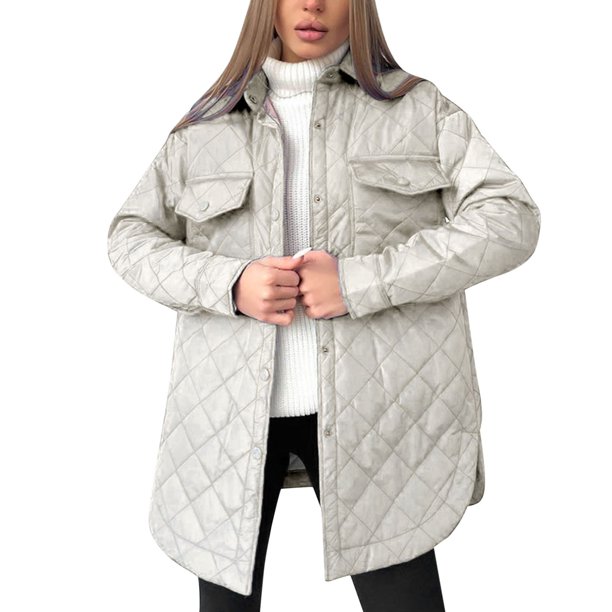 LADIES LINED QUILTED Coat Sainsburys Tu Size L/16 In A Light Taupe