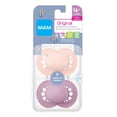 thumbnail image 3 of MAM Original Matte Pacifier (2 pack, 1 Sterilizing Pacifier Case), Pacifiers 6 Plus Months, Baby Girl Pacifier, Best Pacifiers for Breastfed Babies, Sterilizing Storage Case, 3 of 4