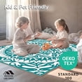 thumbnail image 4 of ODIKA 5'x7' Machine Washable Non-Slip Area Rug, Intricate Spiral with Ornate Floral and Swirling Motifs High Traffic Rug, Teal, 713872, 4 of 5