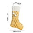 thumbnail image 3 of Christmas Stocking, Christmas Decorations, Velvet Ball Christmas Stocking with Rope Embellishment and Snowflake Pattern, Polyester Material In Yellow Red Green, 3 of 7