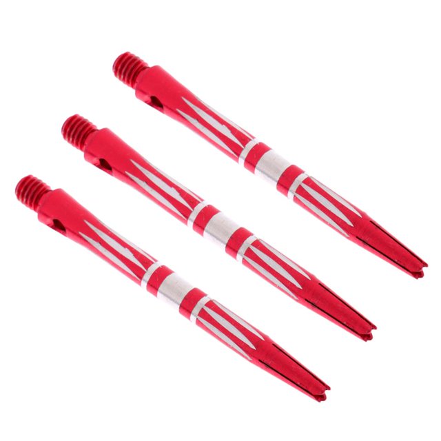 3 piezas 48 mm 2BA mediano dardos ejes dardos vástagos - rojo shamjiam Flechas de dardos de aleación