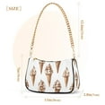 thumbnail image 3 of FORMRS Womens Shoulder Bag with Chain Strap Clutch Purse Cute Tote Handbag, Brown Ice Cream Pattern, 3 of 7
