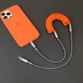 thumbnail image 1 of Nuevo cable de datos de expansión en espiral con resorte de 100 W, tipo C a C/Lightning, cable de carga súper rápida para Apple, iPad, Android, Samsung y Xiaomi, 1 of 3