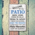 thumbnail image 5 of Funny Patio Metal Tin Sign Patio Wall Decor Welcome To Our Patio Signs Outdoor Welcome To Our Porch Backyard Sign Outdoor Decorations Funny Home Patio Gifts Personalized Farmhouse Patio Decor 8x12 In, 5 of 14