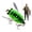 Green, variant on 4 Pcs Realistic Cicada Shaped Fishing Lures 1.97 Inch, Cicada Fishing Catcher Freshwater Attractant Fish Tackle, Strong Hook Reusable Swim Baits for Lake Pond Topwater Lure, Fishing