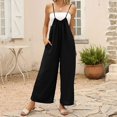 thumbnail image 5 of BLVB Womens Summer Overalls Wide Leg Sleeveless Baggy Jumpsuits Casual Loose Suspender Rompers Pants Beach Outfits, 5 of 7