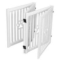 thumbnail image 3 of Trimate : 80"L x 23.6"H 4 Panel, Foldable Wooden Freestanding Pet Gate, White, 3 of 7