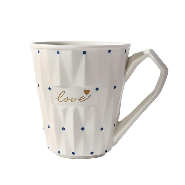 Taza de café de cerámica, taza de leche, adorno de estatuilla artesanal, taza para beber, taza de té para mesa, cena, novia, oficina, hogar